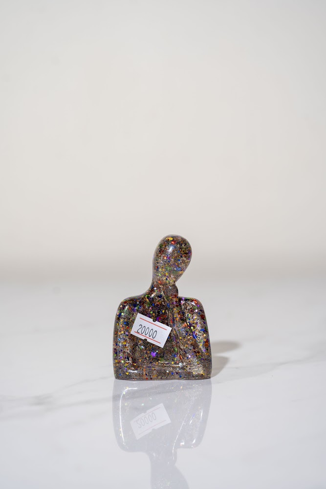 Galaxy Glitter Resin Figure Sculpture