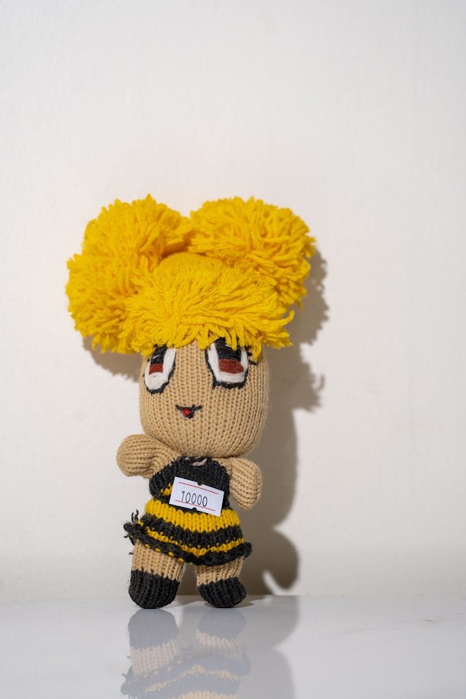 Handmade Bee Girl Knitted Doll