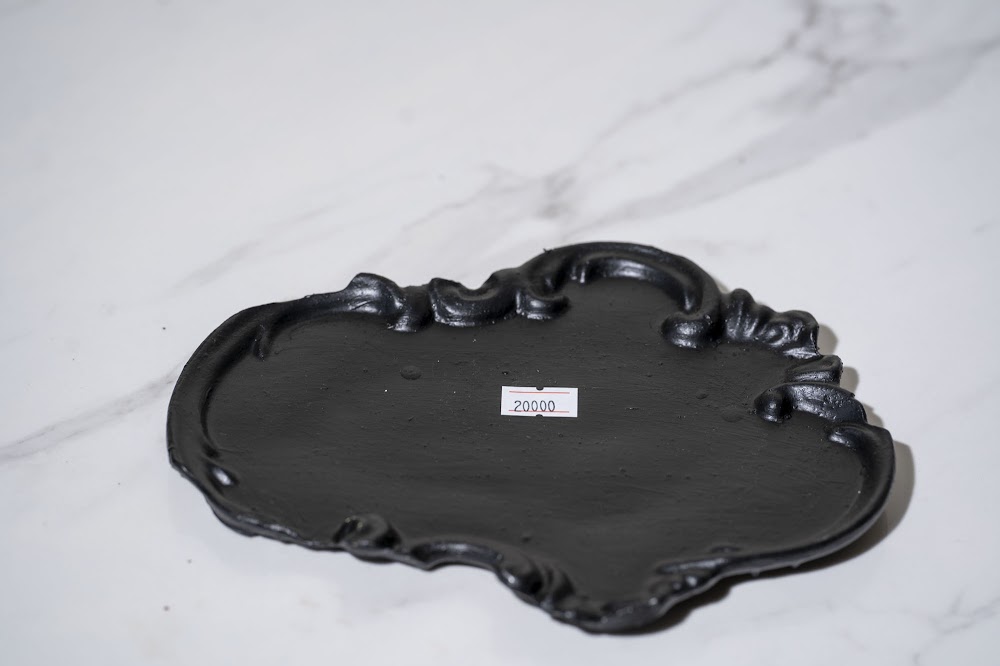 Black Baroque Resin Jewellery Tray