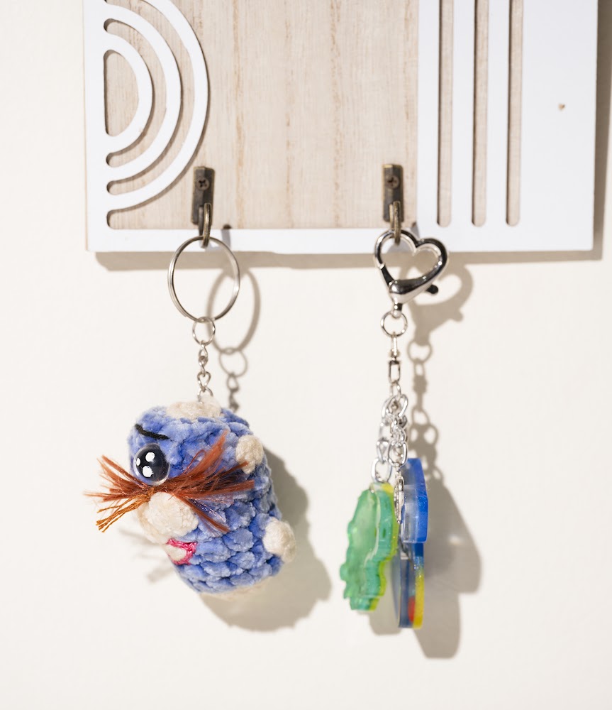 Novelty Keychains, Cat & Africa Map