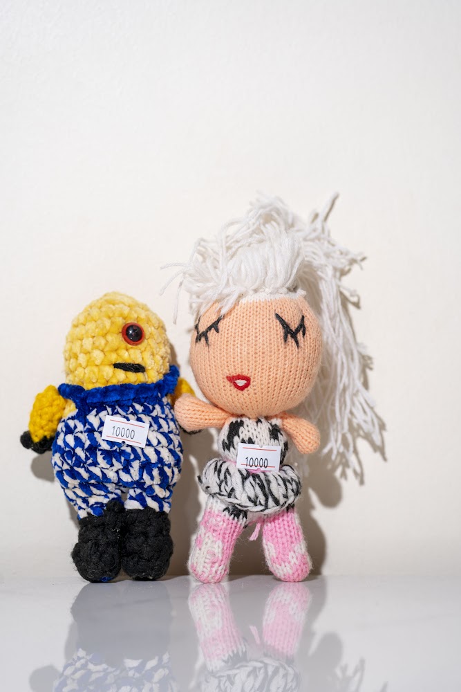 Handknitted Character Dolls, Minion & Girl