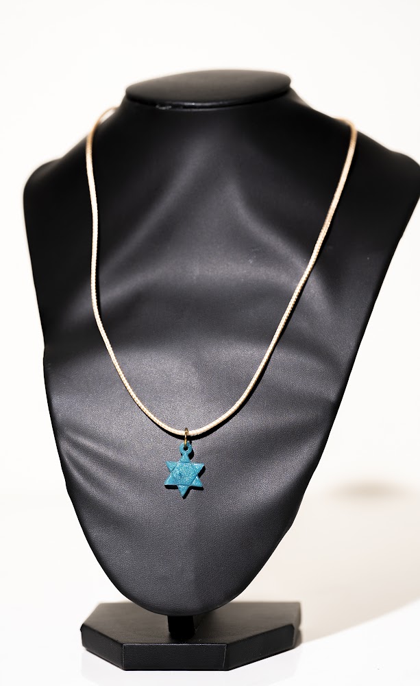 Teal Glitter Star Pendant Necklace