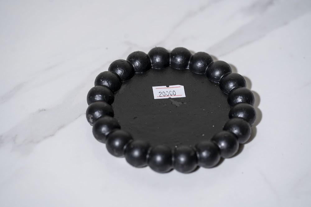 Matte Black Beaded Bracelet