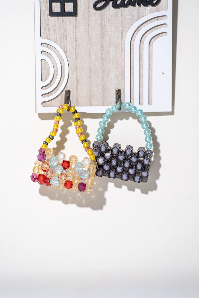 Mini Crystal Beaded Handbag Duo