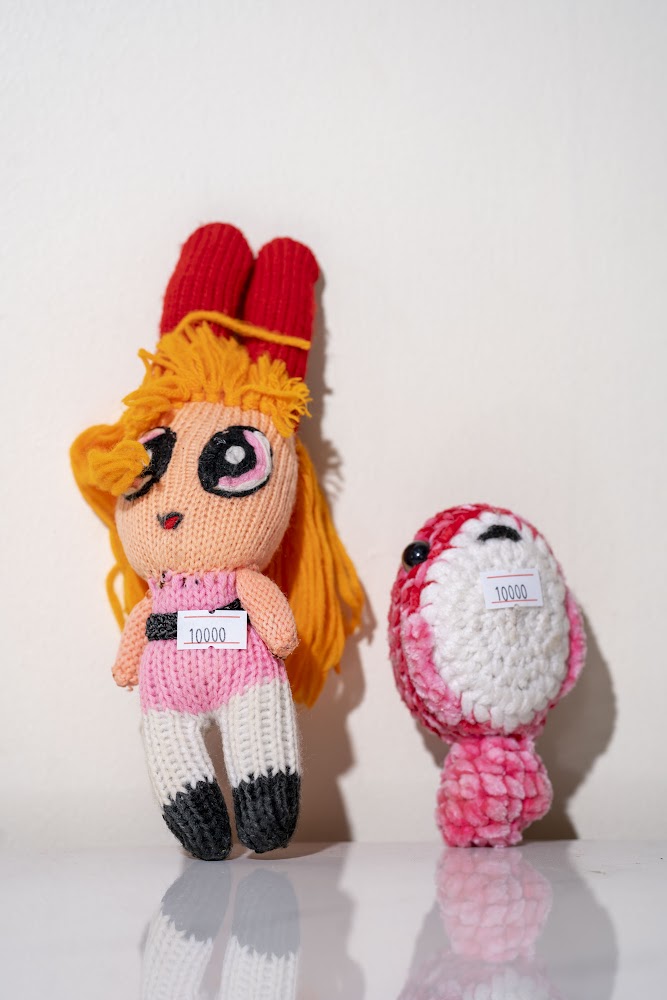 Handknit Blossom & Crochet Creature Doll Set