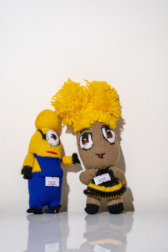 Handmade Knitted Character Dolls Set