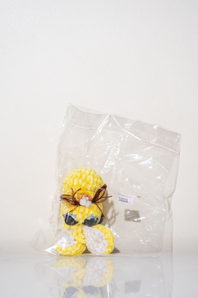 Crocheted Duck Character Toy