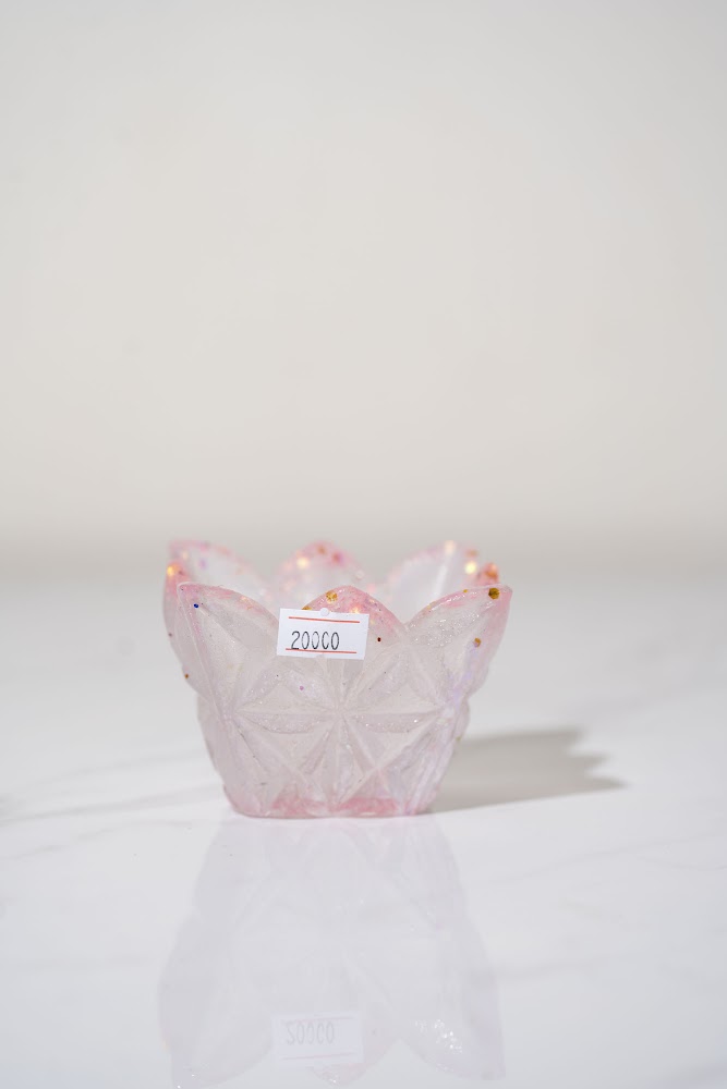 Pink Butterfly Resin Decorative Bowl