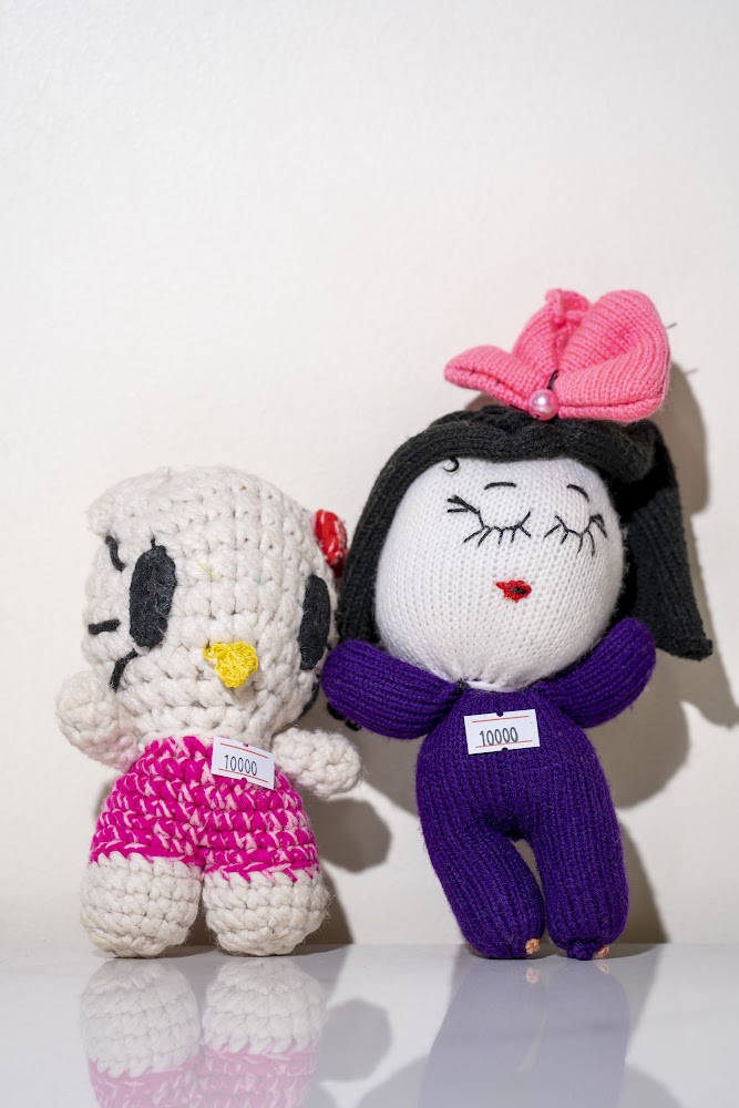 Handmade Knitted Character Dolls Set