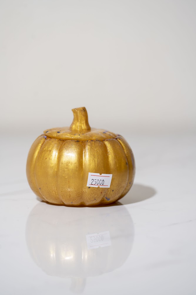 Gold Pumpkin Resin Decorative Box
