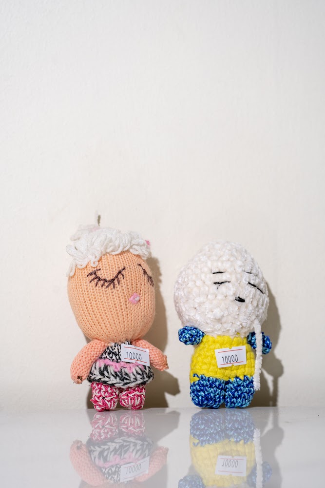 Handmade Knitted Girl Doll Set