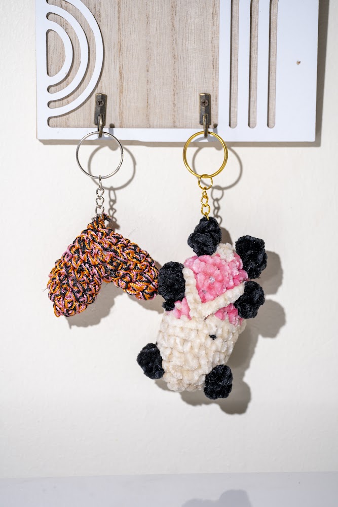 Crochet Animal & Controller Keychain Set