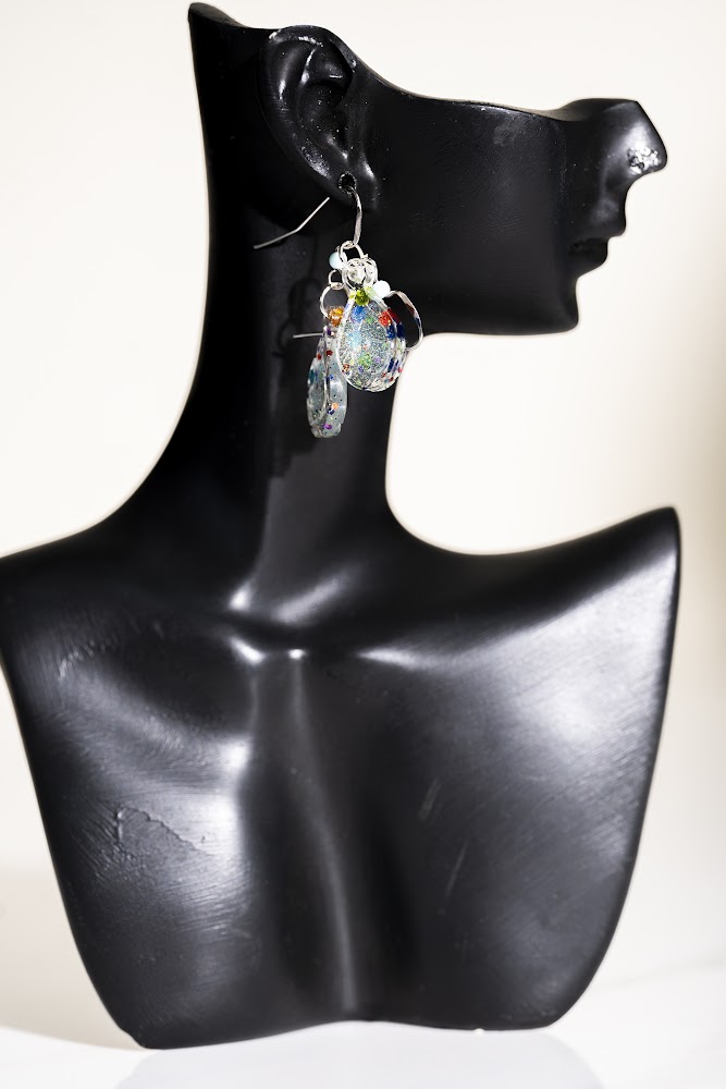 Confetti Glitter Resin Drop Earrings
