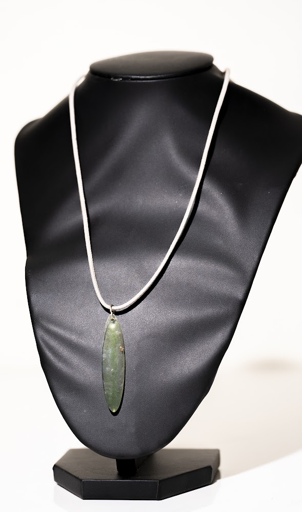 Emerald Resin Oval Pendant Necklace