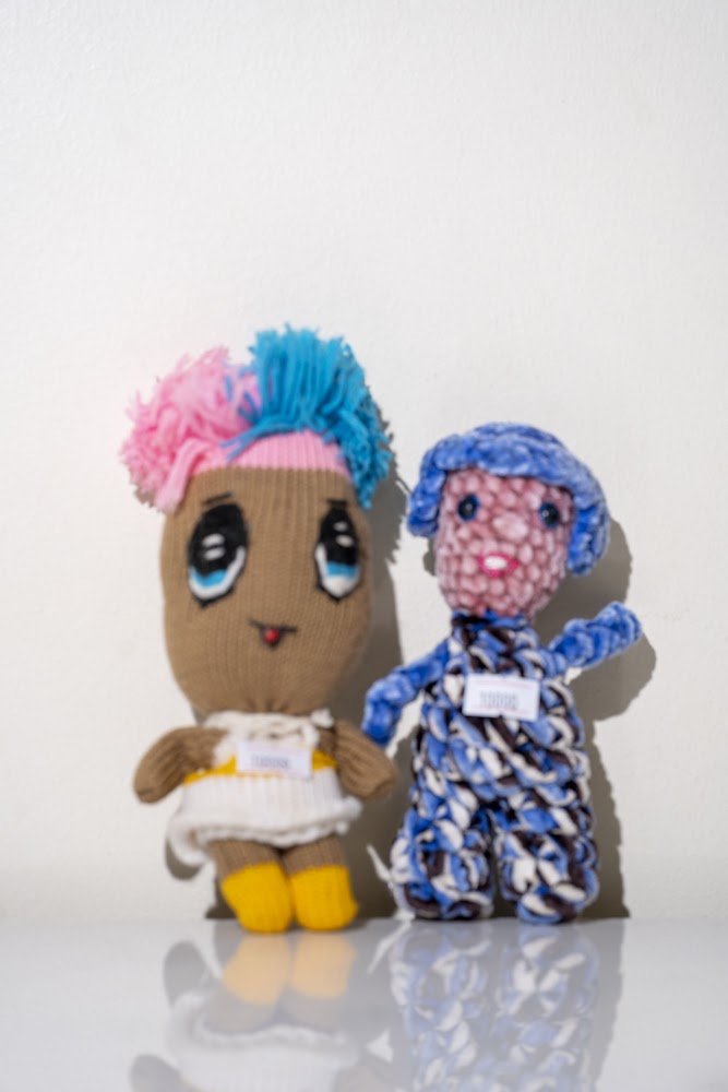 Handmade Knit & Rope Character Doll Set